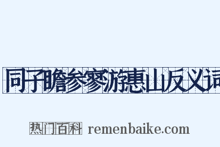 同子瞻参寥游惠山反义词是什么意思的图片
